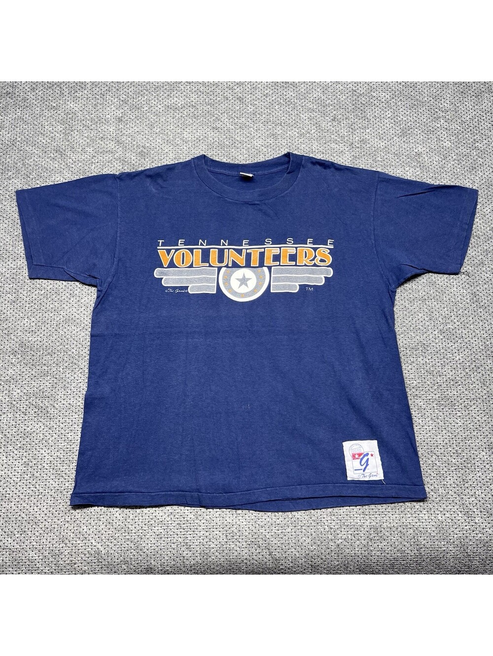 Vintage 90S University Of Tennessee Volunteers T-Shirt XL RARE MENS NAVY BLUE